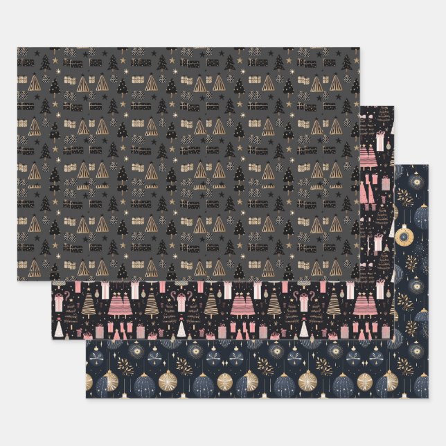 Magical Christmas Holiday Gifts Wrapping Paper Sheets (Set)