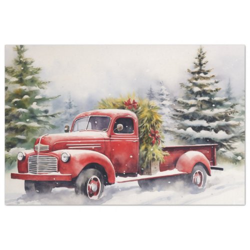 Magical Christmas Journey Vintage Truck  Tissue Paper