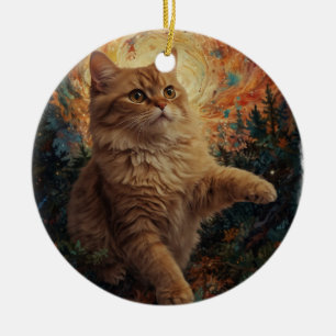 Magical Christmas Kitten Ornament