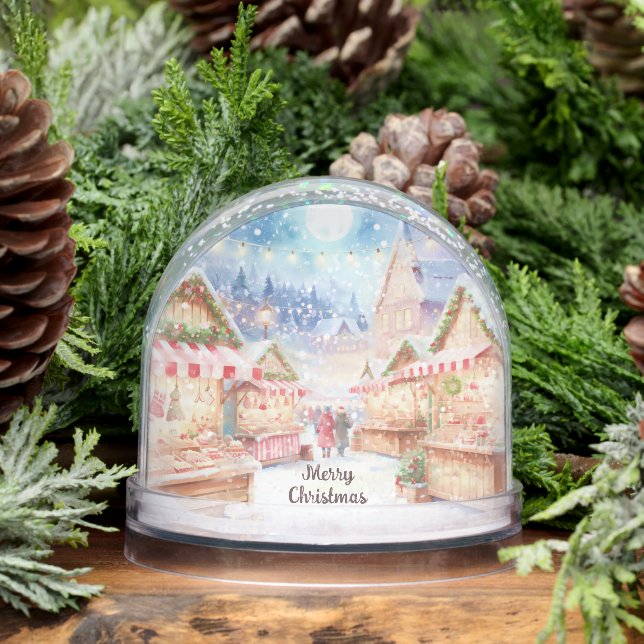 Magical Christmas Market Snow Globe (Winter)