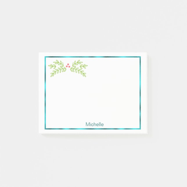 Magical Christmas Mistletoe ID441 Post-it Notes (Front)