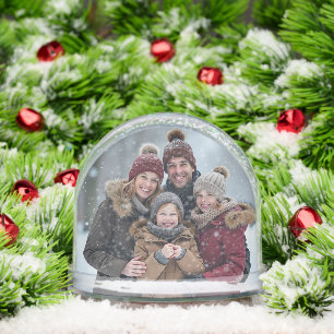 Magical Christmas night in the forest, photo  Snow Globe
