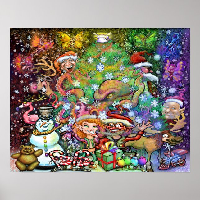 Magical Christmas Party Poster (Front)