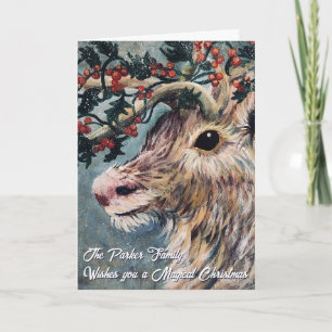 Magical Christmas Reindeer no photo Card