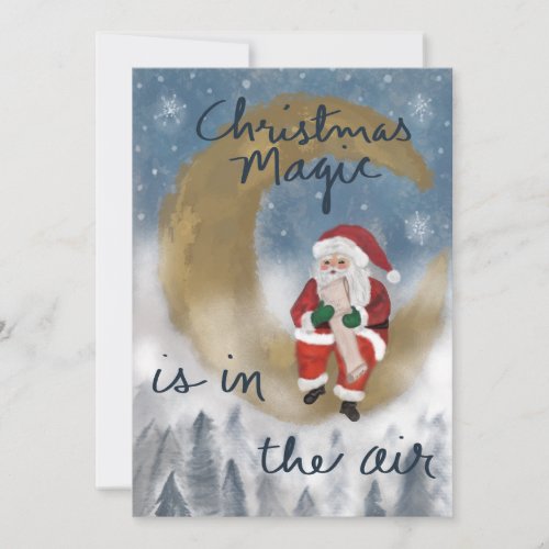 Magical Christmas Santa Holiday Card