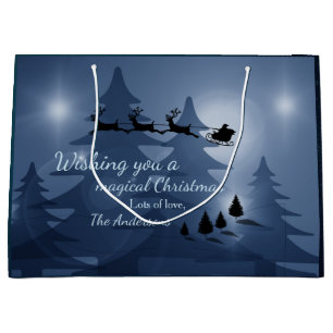 Magical Christmas Scene Large Gift Bag