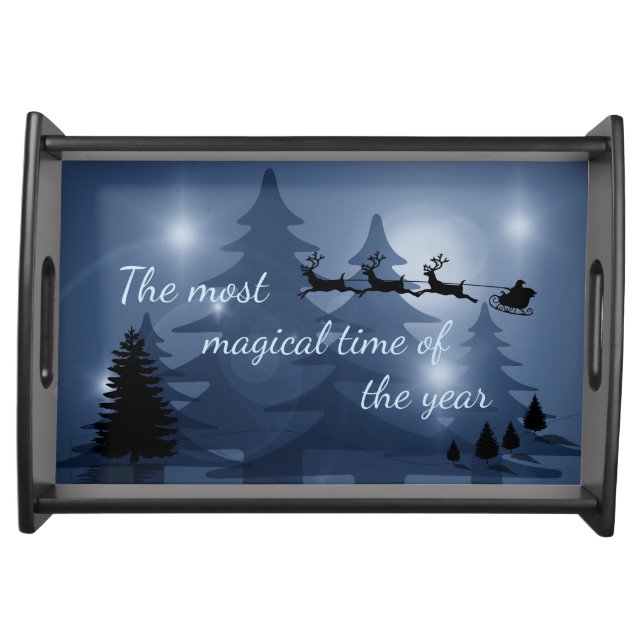 Magical Christmas Scene Serving Tray (Front)