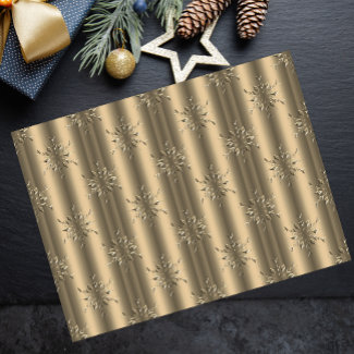 Magical Christmas Snowflakes on Gold Christmas