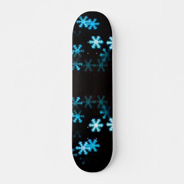 Magical Christmas Snowflakes Skateboard Deck (Front)
