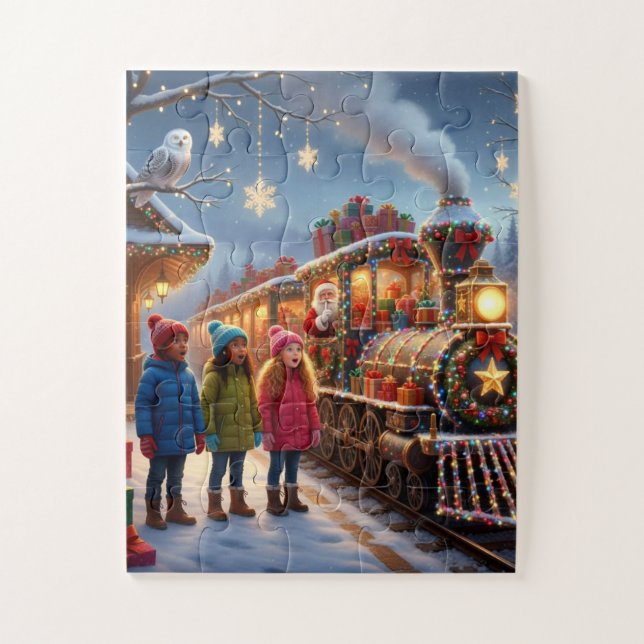 Magical Christmas Train Jigsaw Puzzle (Vertical)