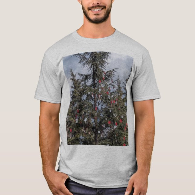 Magical Christmas Tree at Sunset T-Shirt (Front)