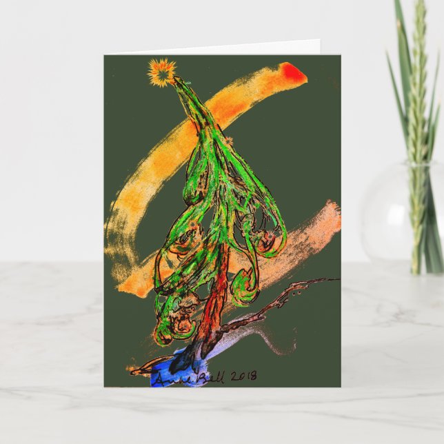 Magical Christmas Tree holiday card O Holy Night (Front)