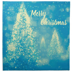 Magical Christmas Trees Merry Christmas Cloth Napkin