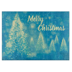Magical Christmas Trees Merry Christmas Cutting Board