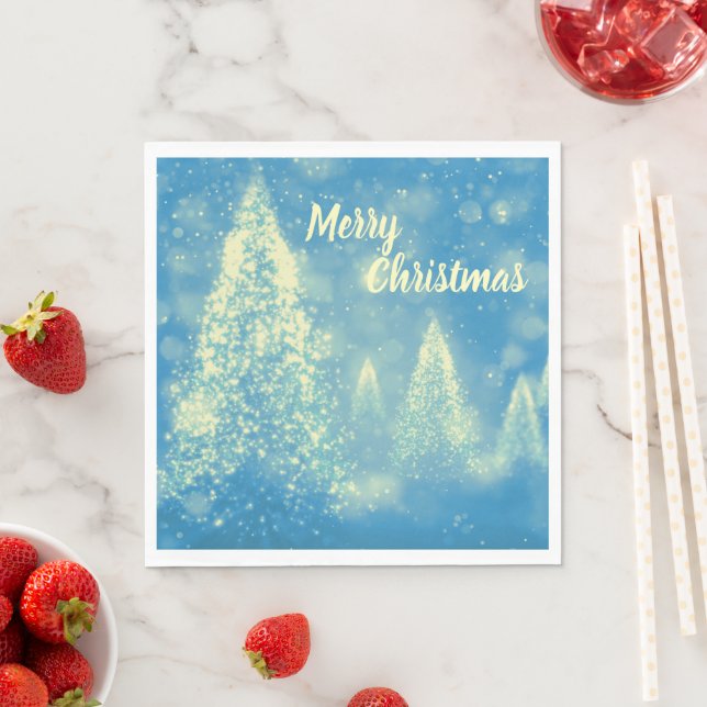 Magical Christmas Trees Merry Christmas Napkins (Insitu)