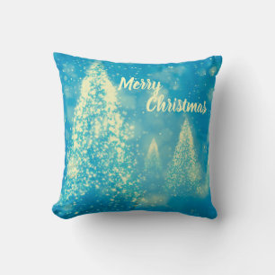 Magical Christmas Trees Merry Christmas Throw Pillow
