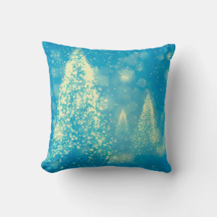 Magical Christmas Trees Throw Pillow
