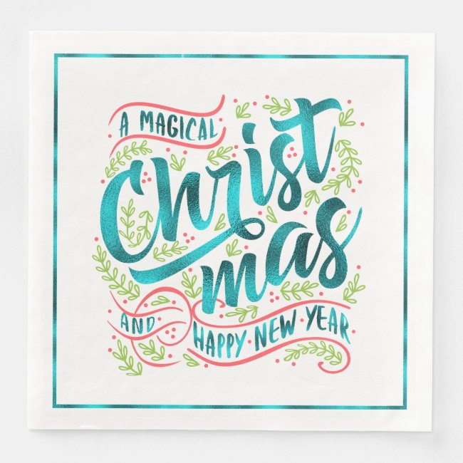 Magical Christmas Typography Teal ID441