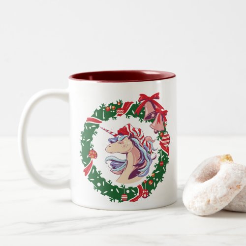 Magical Christmas Unicorn       Two_Tone Coffee Mug