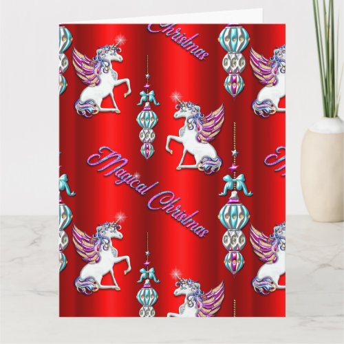 Magical Christmas Unicorns Red