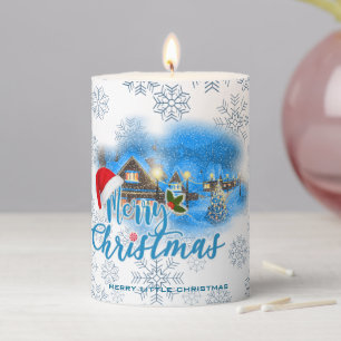 Magical Christmas Village Pillar Candle