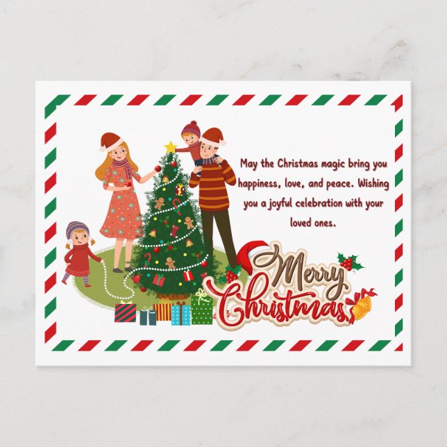 Magical Christmas Wishes: Elegant Holiday Cards (Front)