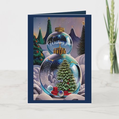 Magical Christmas with custom text Thank You Card