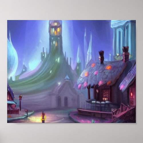 Magical city of fairies poster