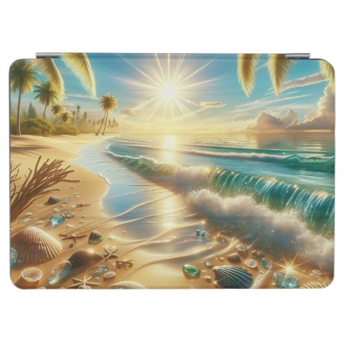 Magical Coastline with Blue Waves and Sea Glass iPad Air Cover