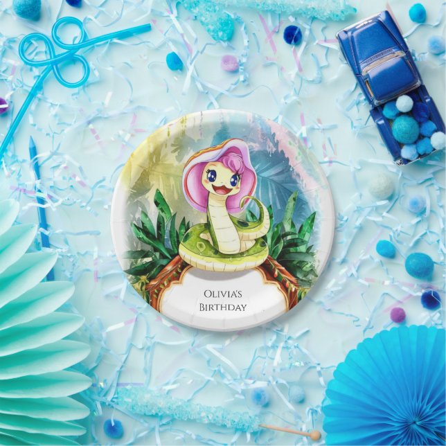Magical Cobra Snake Birthday Paper Plates (Party)