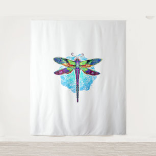 Magical Colorful Dragonfly Mandala    Tapestry