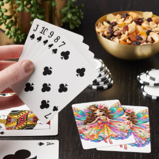Magical Colorful Fairy Digital Clipart - Cute Fant Poker Cards
