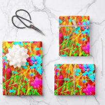 Magical Colorful Flowering Meadow Pop Art