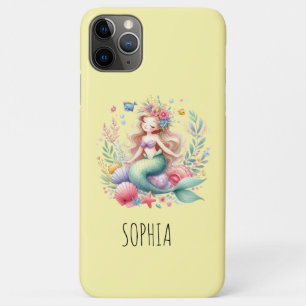 Magical Colorful Mermaid Name Birthday Gift iPhone 11 Pro Max Case
