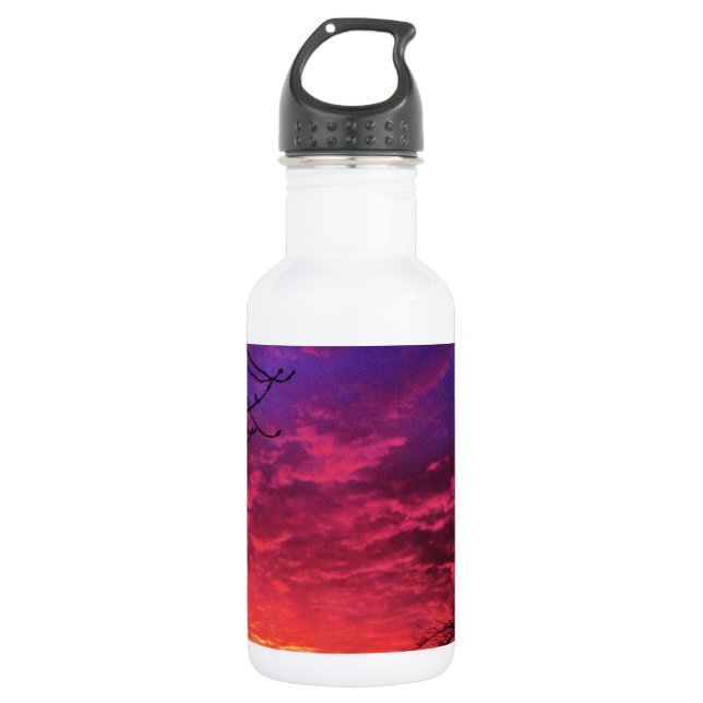 Magical Colorful Sunset Water Bottle (Front)