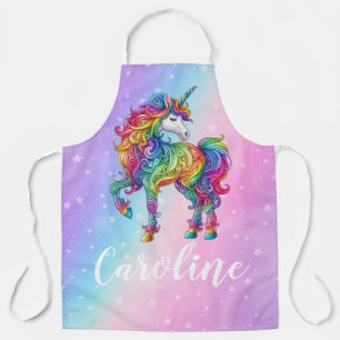 Magical colorful unicorn  apron