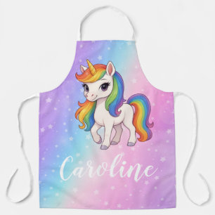 Magical colorful unicorn apron