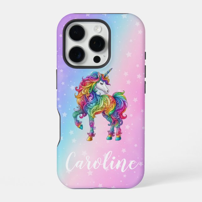 Magical colorful unicorn  iPhone case (Back)