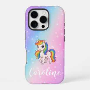 Magical colorful unicorn iPhone 16 pro case