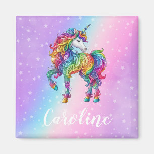 Magical colorful  unicorn Magnet