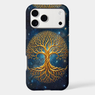 Magical Cool Blue Glowing Tree Of Life Cosmic iPhone 17 Pro Max Case