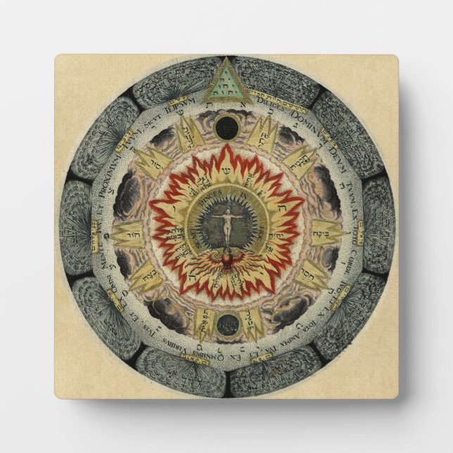 Magical Cosmic Rose Mandala Plaque (Front)