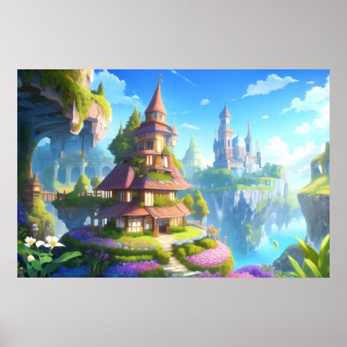 Magical Cottage Poster