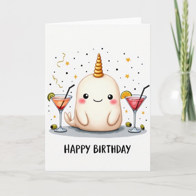 Magical Creature Birthday Card (Front)