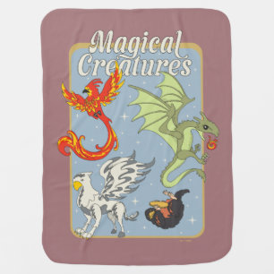 Magical Creatures Vintage Graphic Baby Blanket