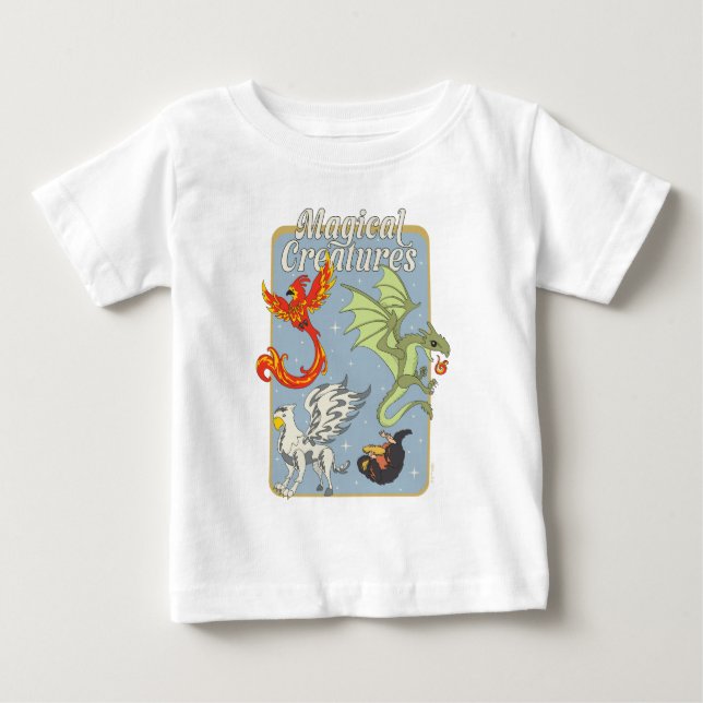 Magical Creatures Vintage Graphic Baby T-Shirt (Front)