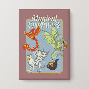 Magical Creatures Vintage Graphic Button