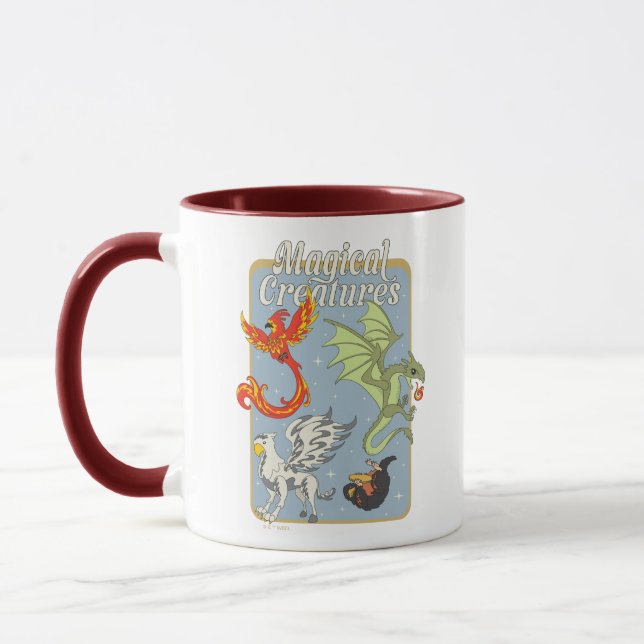 Magical Creatures Vintage Graphic Mug (Left)