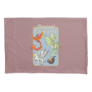 Magical Creatures Vintage Graphic Pillow Case