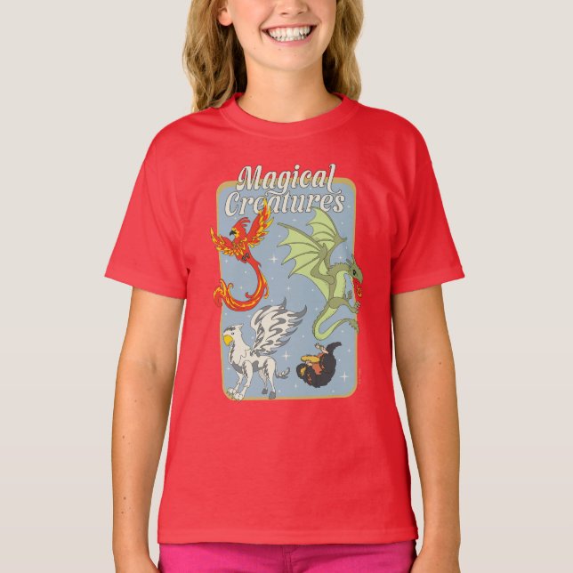 Magical Creatures Vintage Graphic T-Shirt (Front)